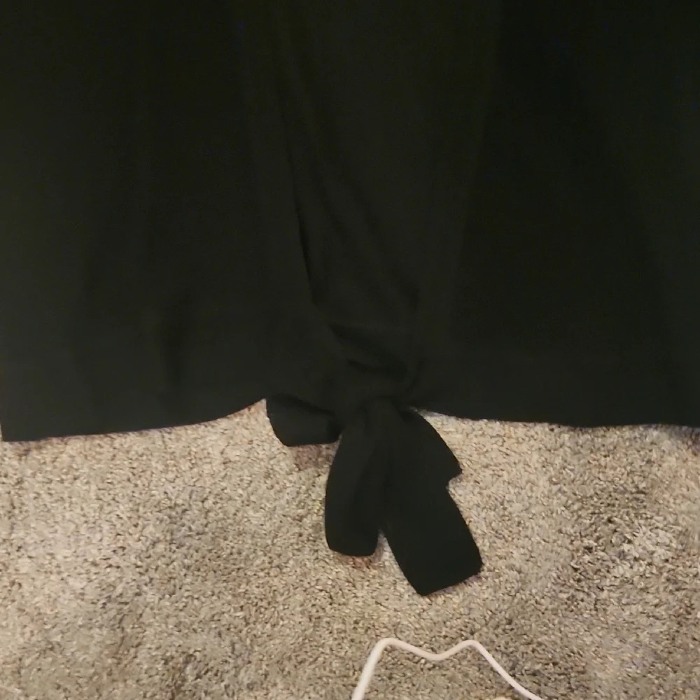 Worthington Women's NWT lightweight 3/4 Sleeve Black Cardigan with Tie Detail - Picture 4 of 6